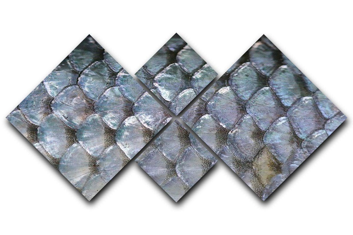 Fish scales 4 Square Multi Panel Canvas  - Canvas Art Rocks - 1