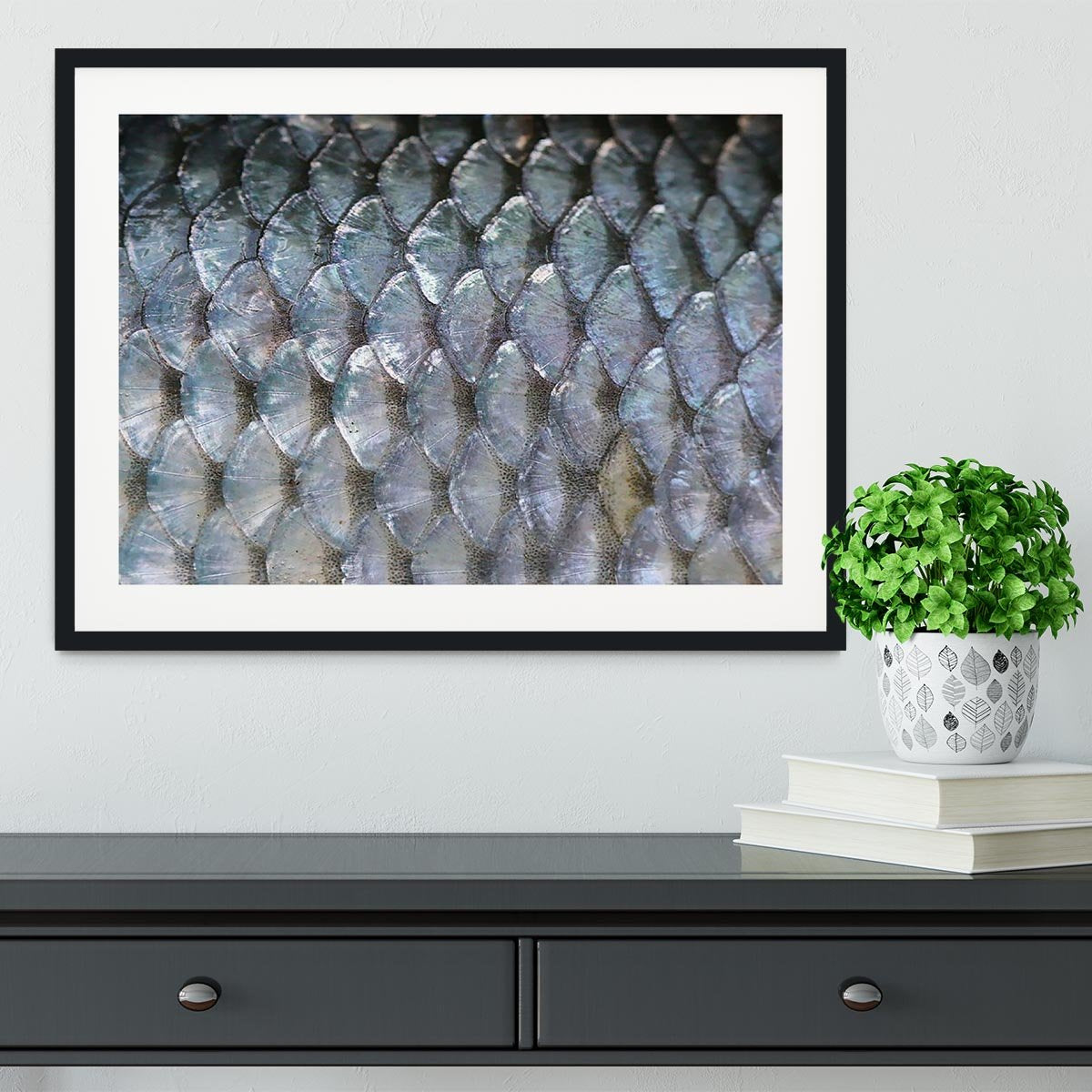 Fish scales Framed Print - Canvas Art Rocks - 1