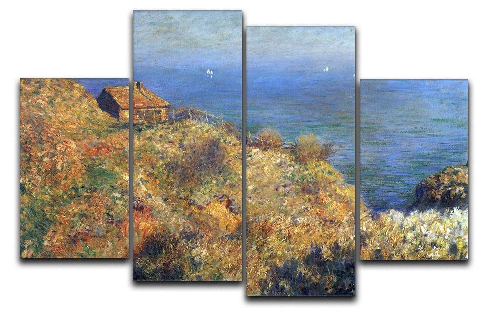 Fishermans lodge at Varengeville by Monet 4 Split Panel Canvas  - Canvas Art Rocks - 1