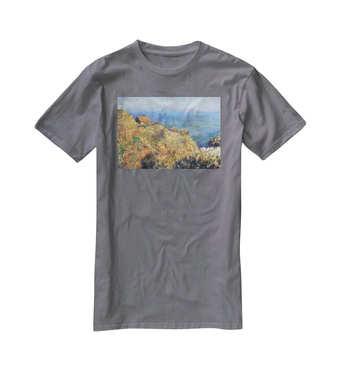 Fishermans lodge at Varengeville by Monet T-Shirt - Canvas Art Rocks - 3