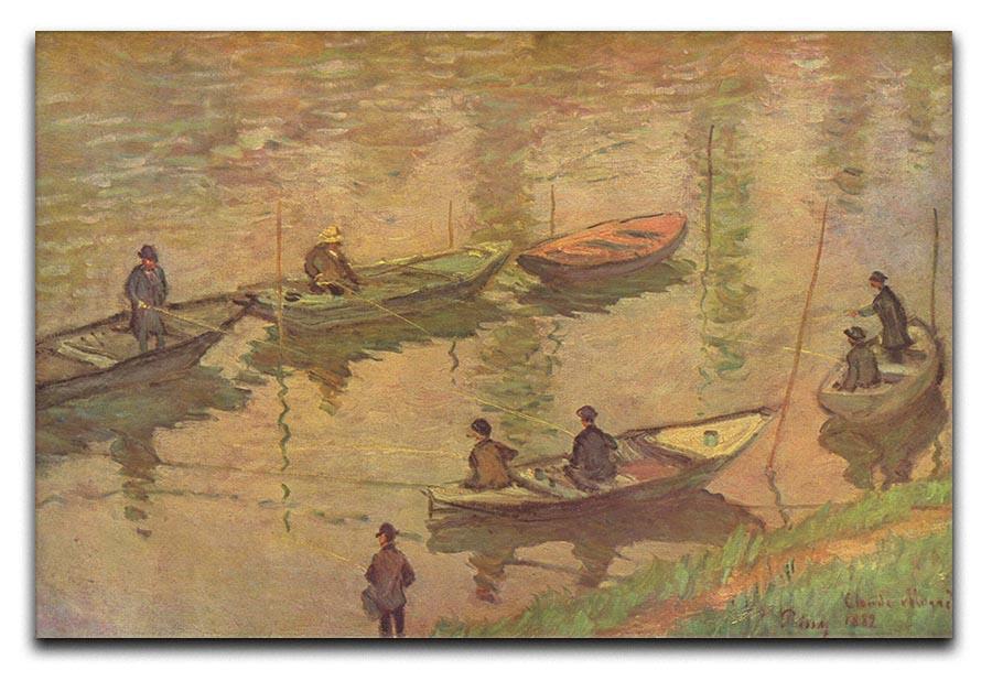 Fishermen on the Seine at Poissy by Claude_Monet Canvas Print & Poster  - Canvas Art Rocks - 1