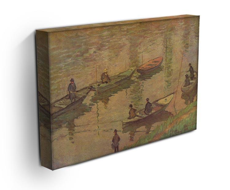 Fishermen on the Seine at Poissy by Claude_Monet Canvas Print & Poster - Canvas Art Rocks - 3