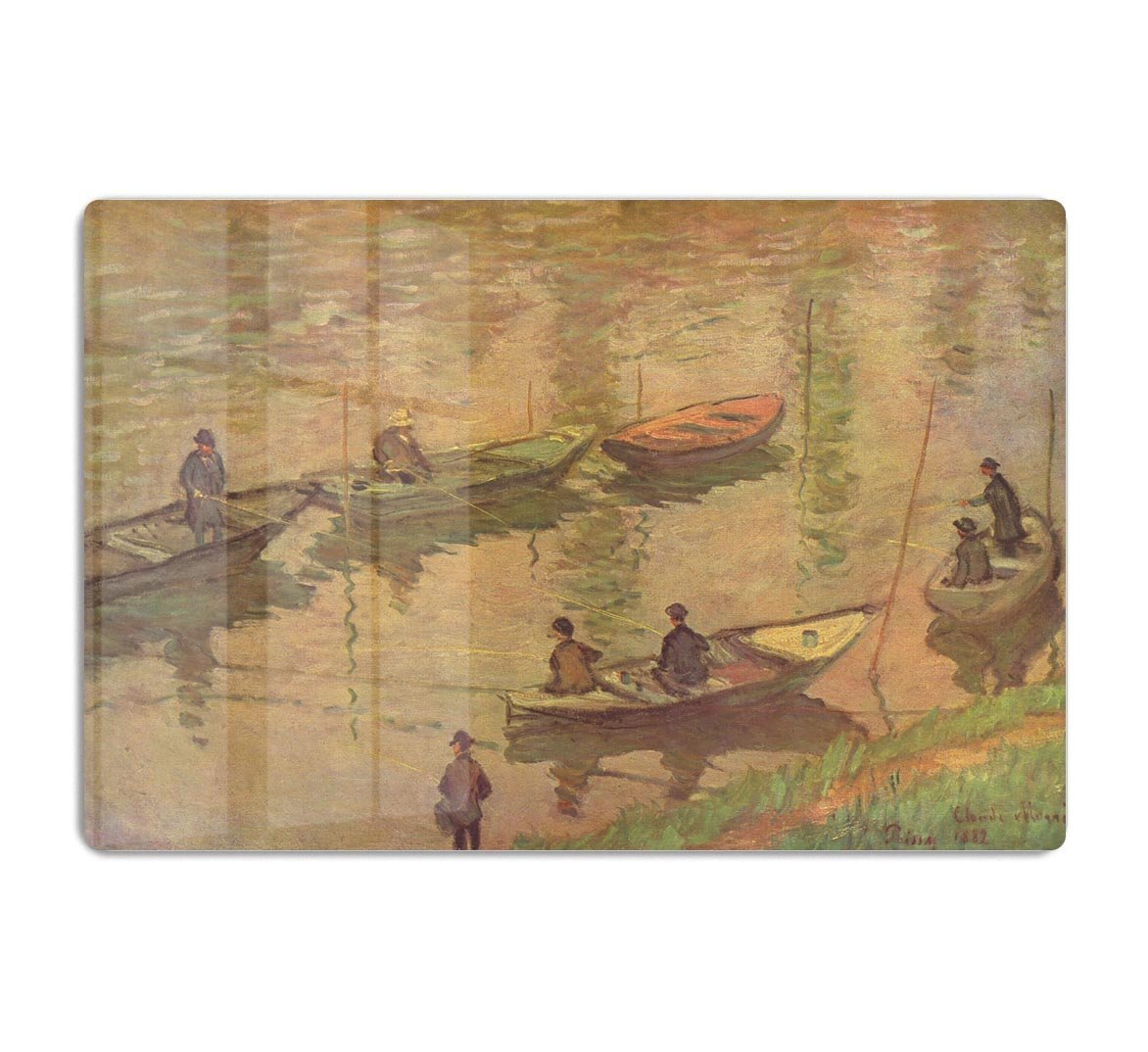 Fishermen on the Seine at Poissy by Claude_Monet HD Metal Print