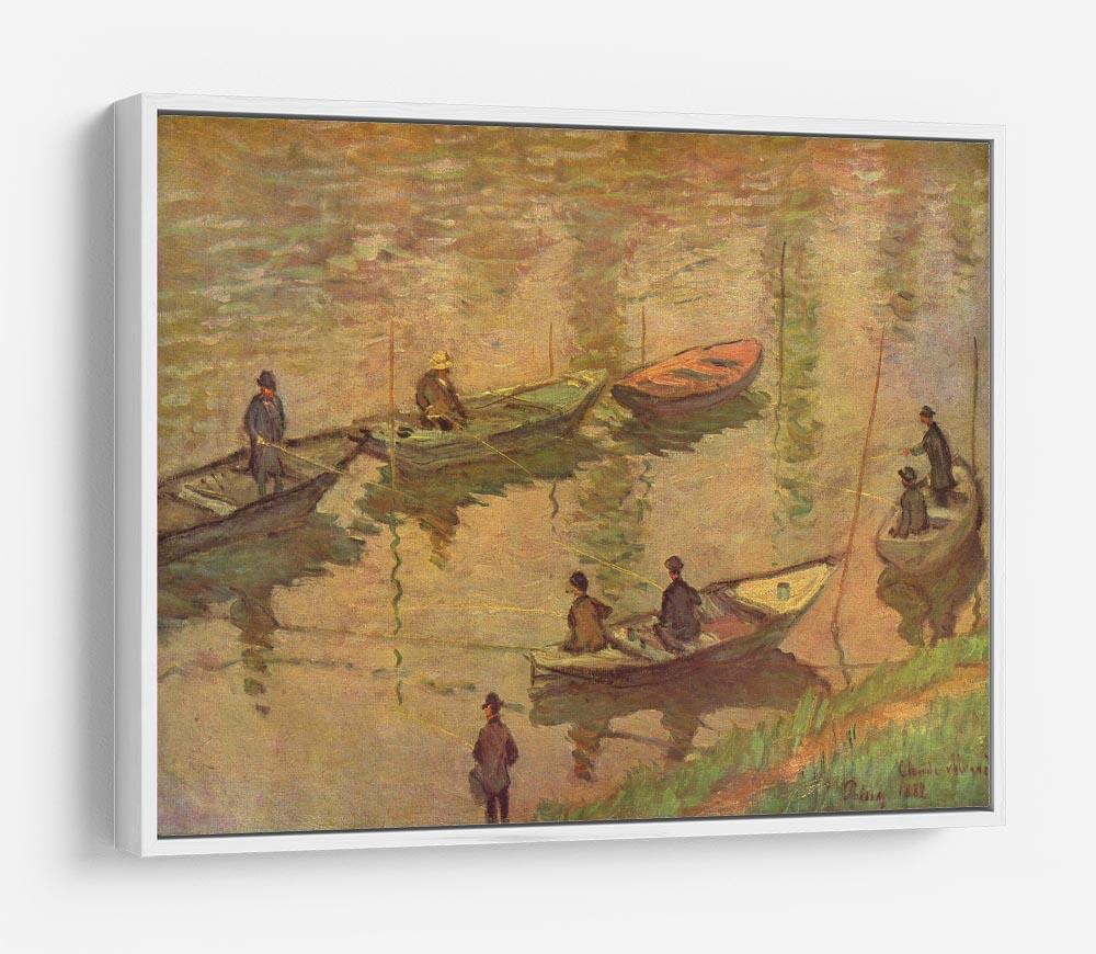 Fishermen on the Seine at Poissy by Claude_Monet HD Metal Print