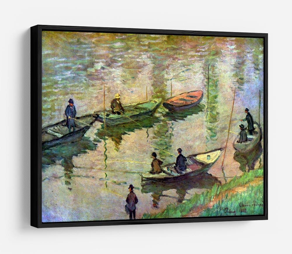 Fishermen on the Seine at Poissy by Monet HD Metal Print