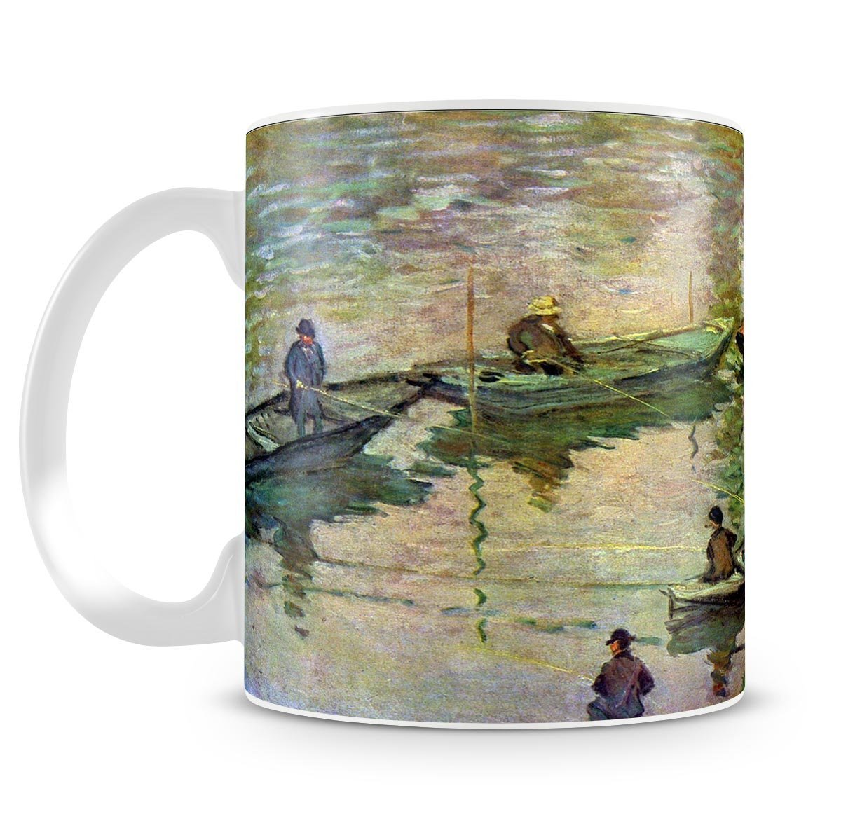Fishermen on the Seine at Poissy by Monet Mug - Canvas Art Rocks - 4