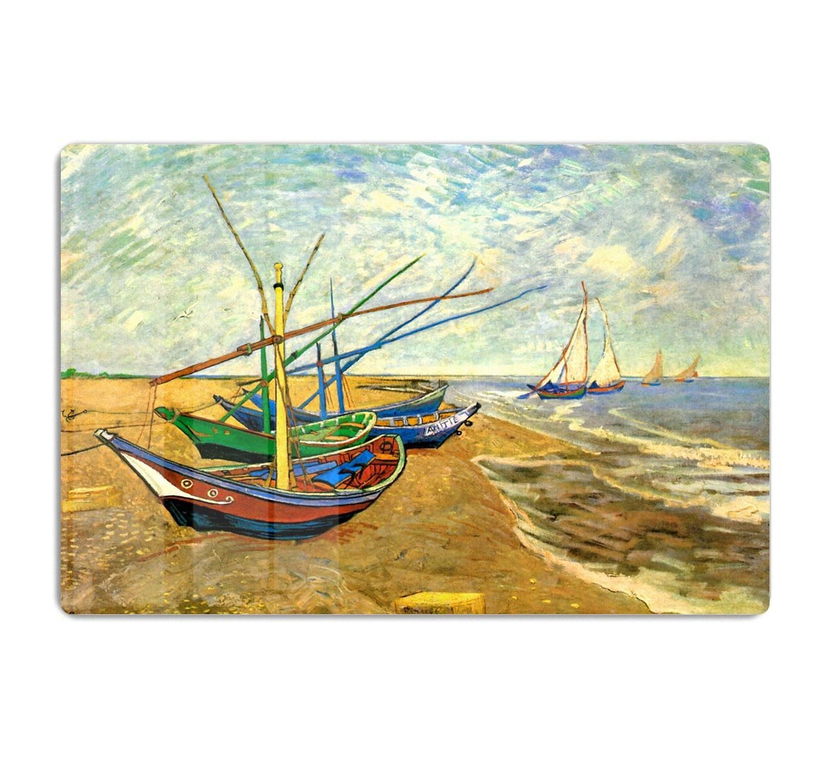 Fishing Boats on the Beach at Saintes-Maries by Van Gogh HD Metal Print