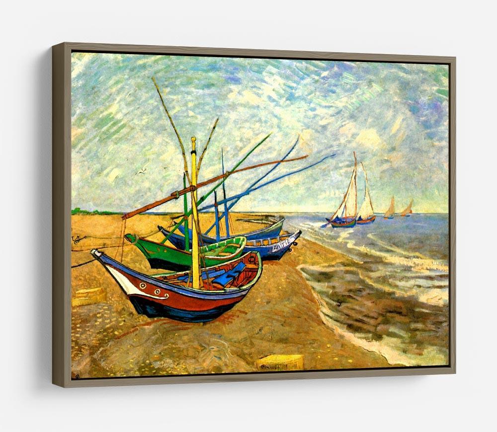 Fishing Boats on the Beach at Saintes-Maries by Van Gogh HD Metal Print
