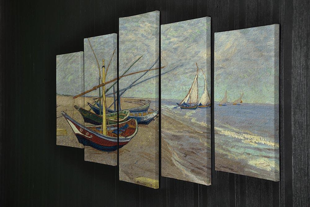 Fishing boats at Sainte Marie 5 Split Panel Canvas - Canvas Art Rocks - 2