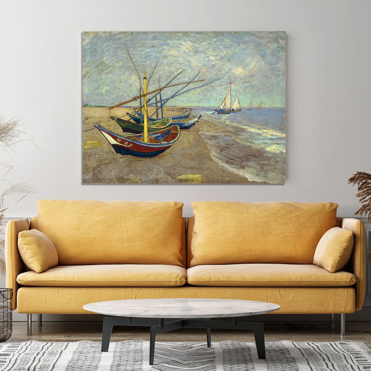Fishing boats at Sainte Marie Canvas Print or Poster