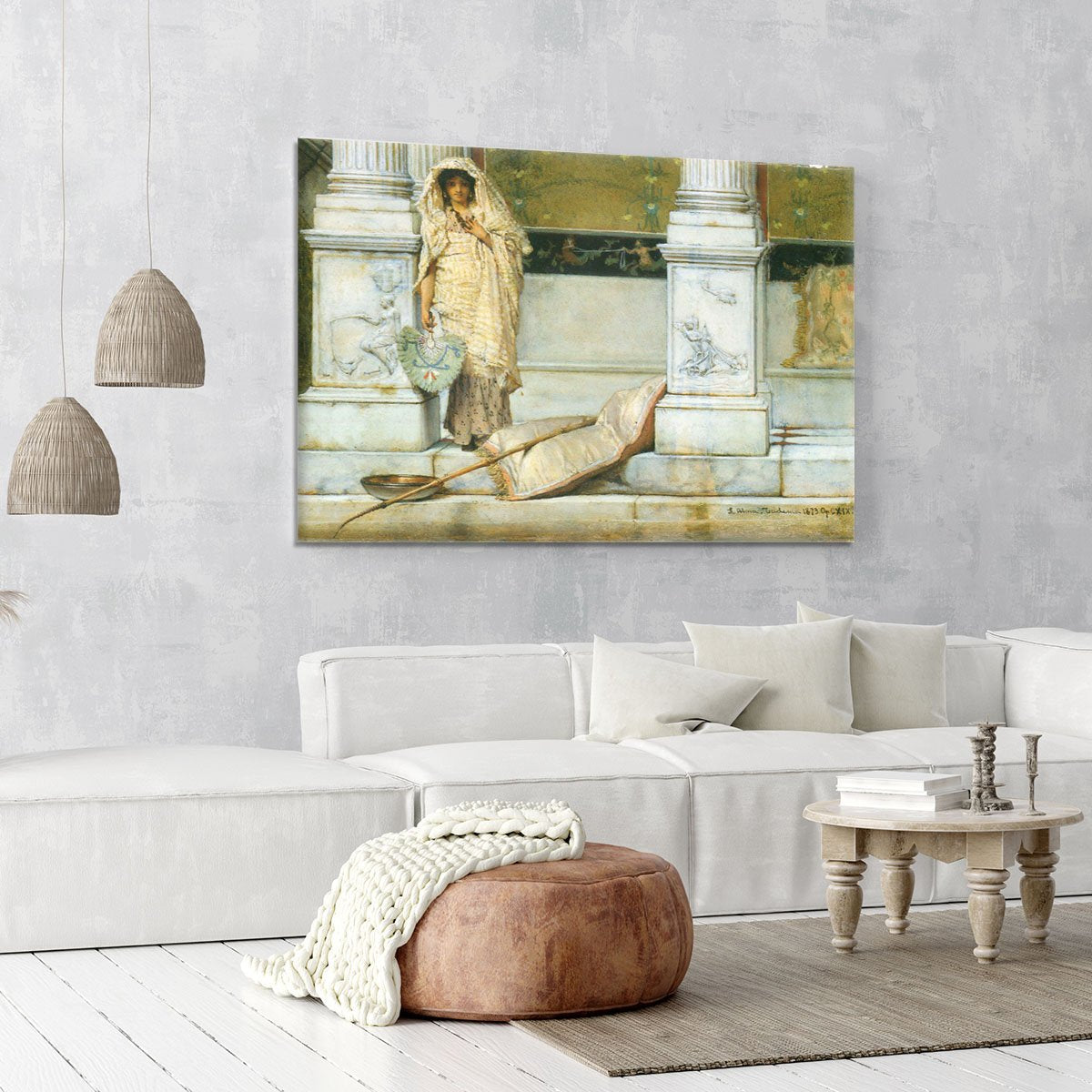 Fishing by Alma Tadema Canvas Print or Poster