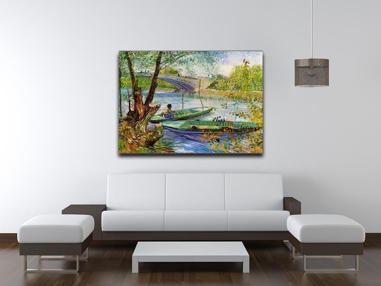 Fishing in Spring by Van Gogh Canvas Print & Poster - Canvas Art Rocks - 4