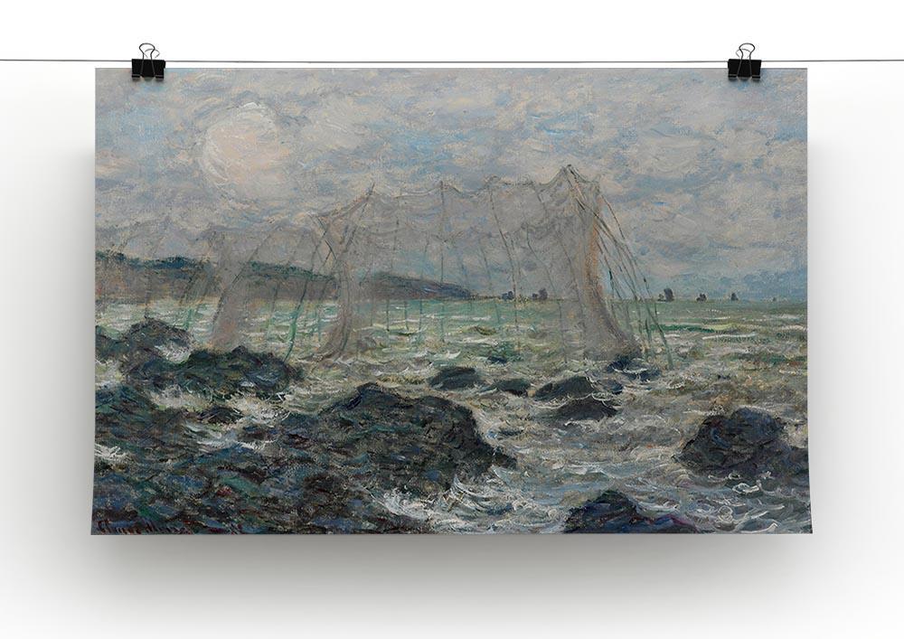 Fishing nets at Pourville by Monet Canvas Print & Poster - Canvas Art Rocks - 2