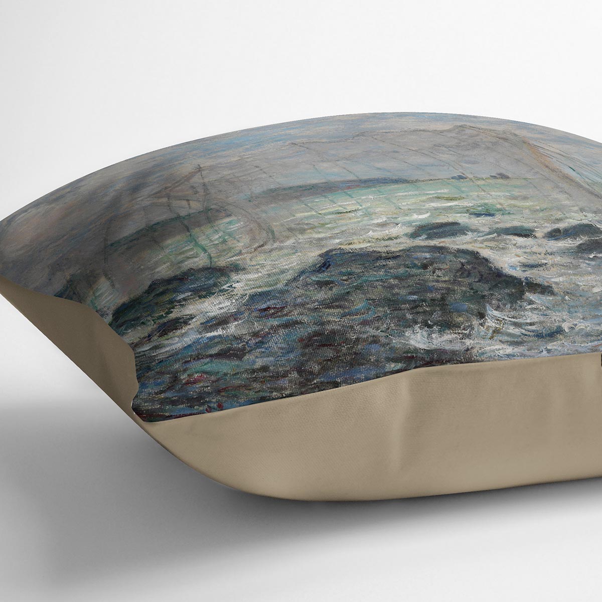 Fishing nets at Pourville by Monet Cushion