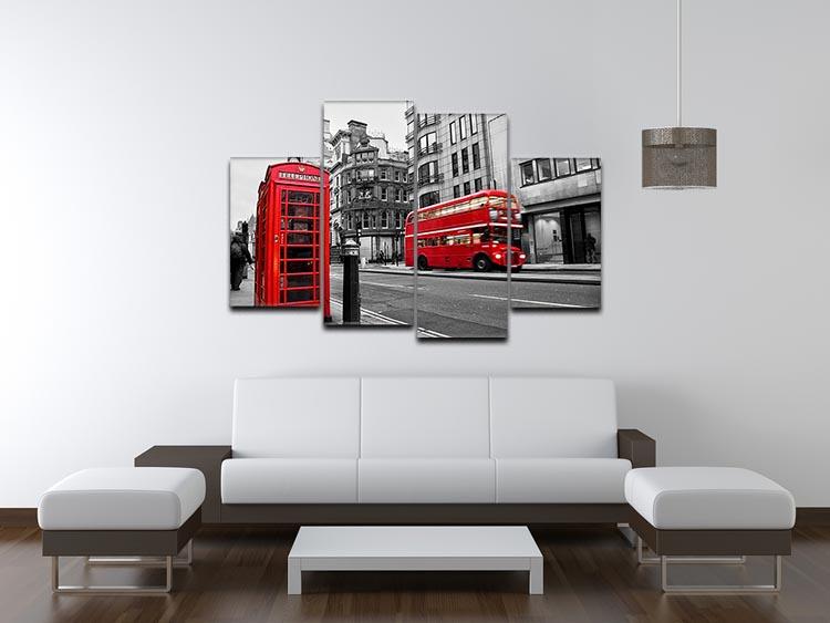 Fleet street London 4 Split Panel Canvas  - Canvas Art Rocks - 3