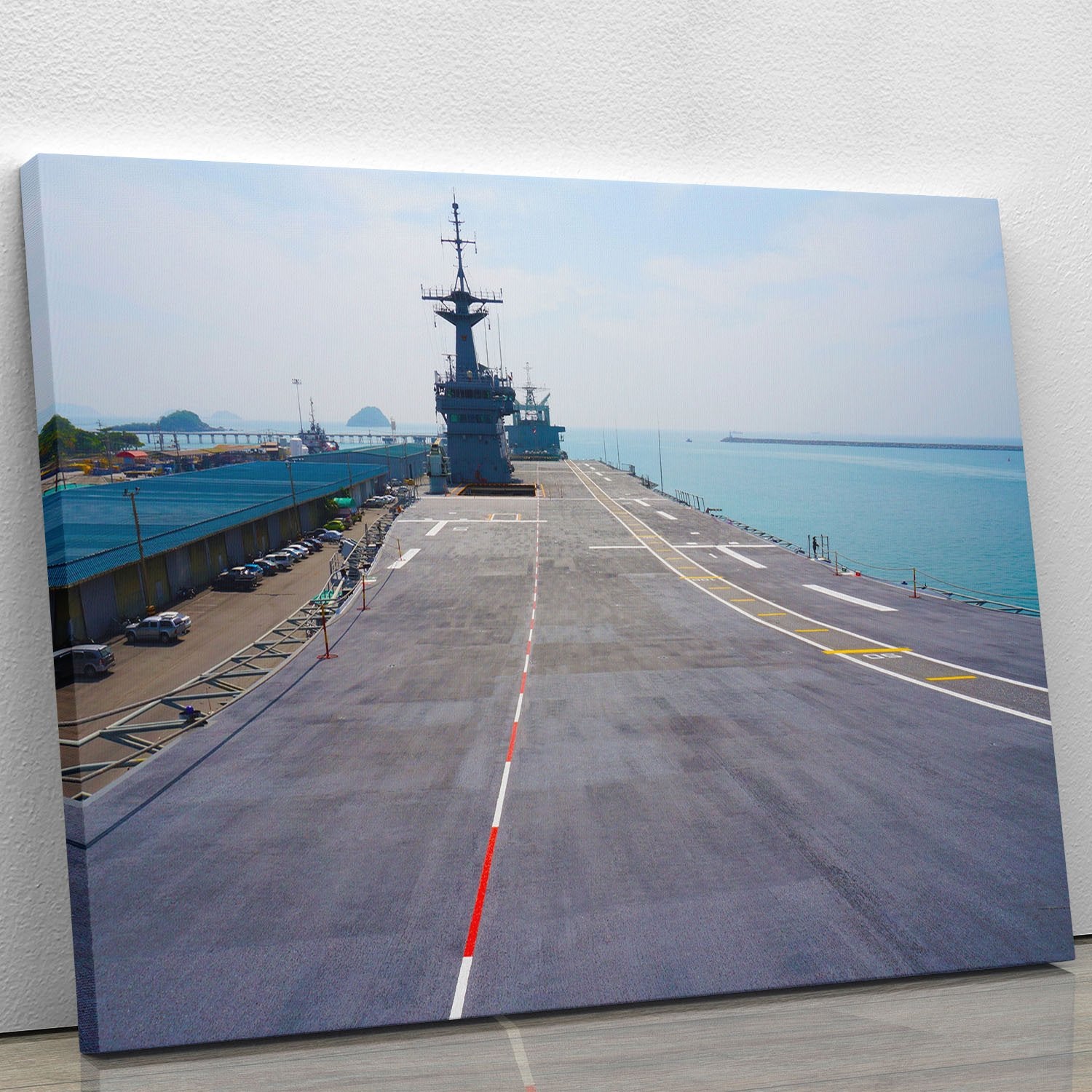 Flight deck of an aircraft carrier Canvas Print or Poster