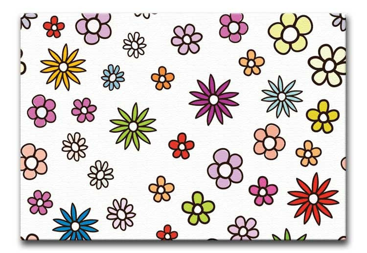 Floral Pattern Print - Canvas Art Rocks