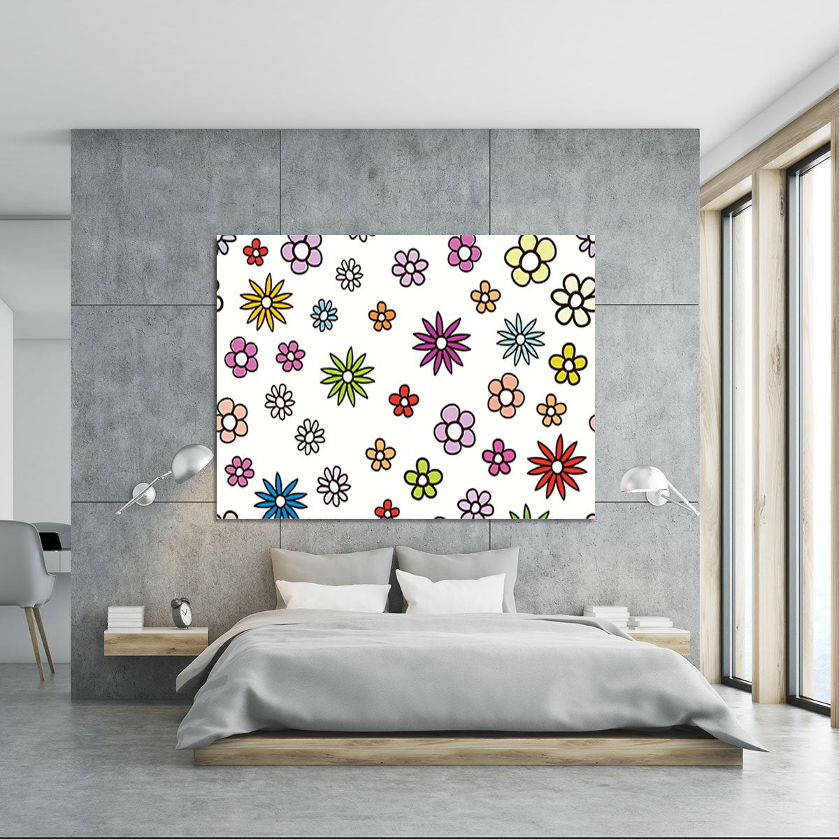 Floral Repeat Canvas Print or Poster