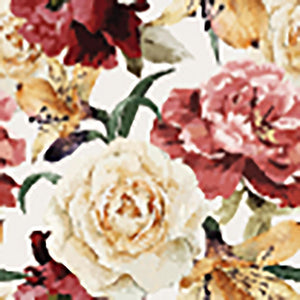 Floral pattern with roses Wall Mural Wallpaper - Canvas Art Rocks - 1