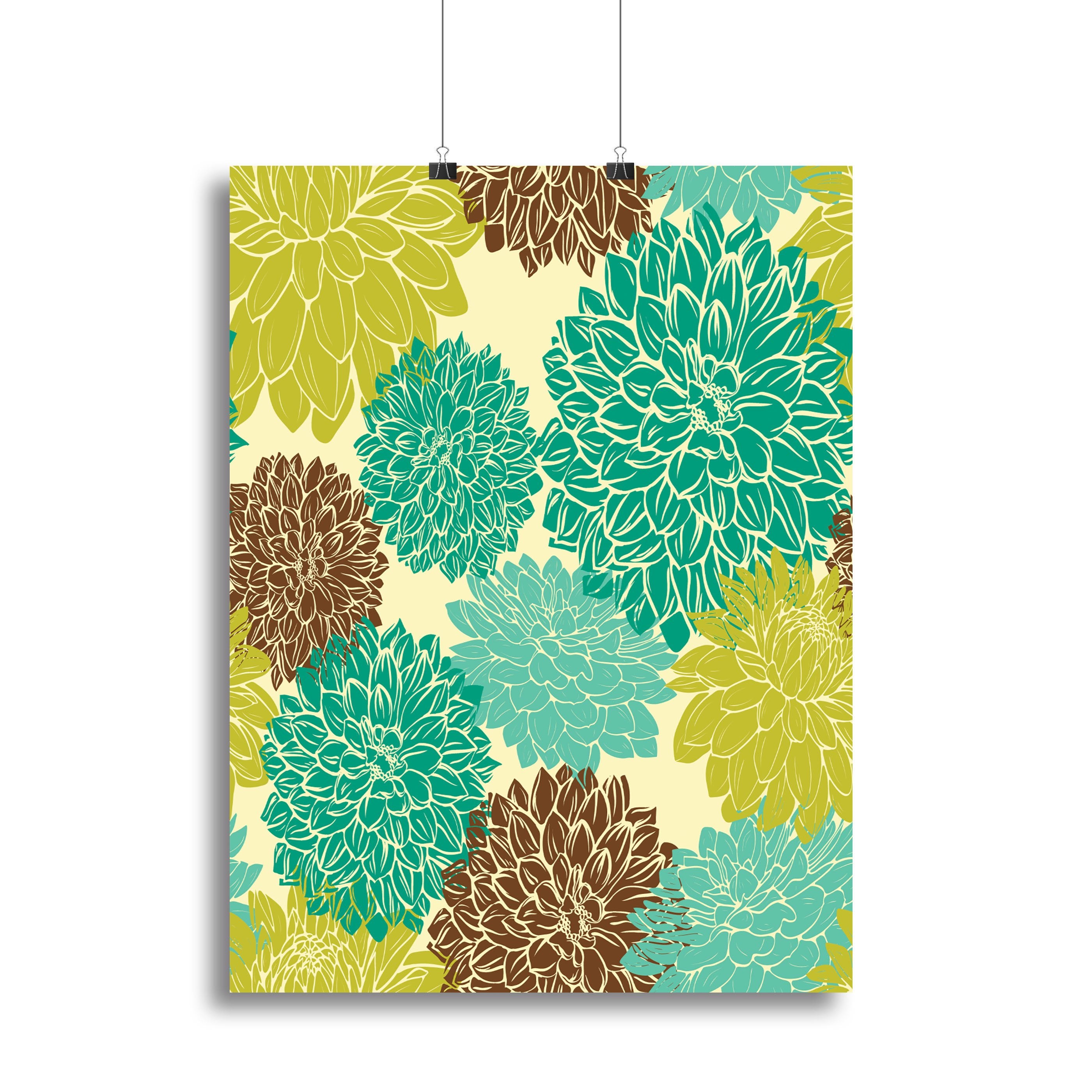 Floral seamless pattern Canvas Print or Poster