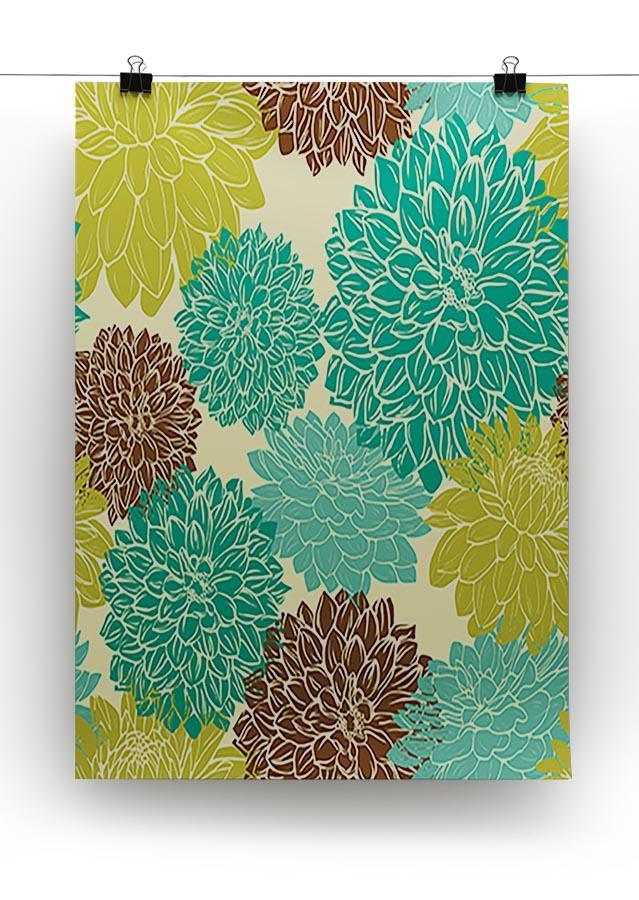 Floral seamless pattern Canvas Print or Poster - Canvas Art Rocks - 2