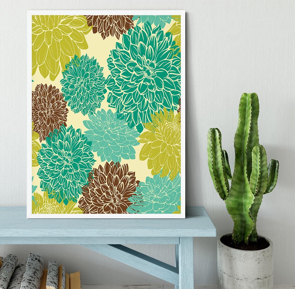 Floral seamless pattern Framed Print - Canvas Art Rocks -6
