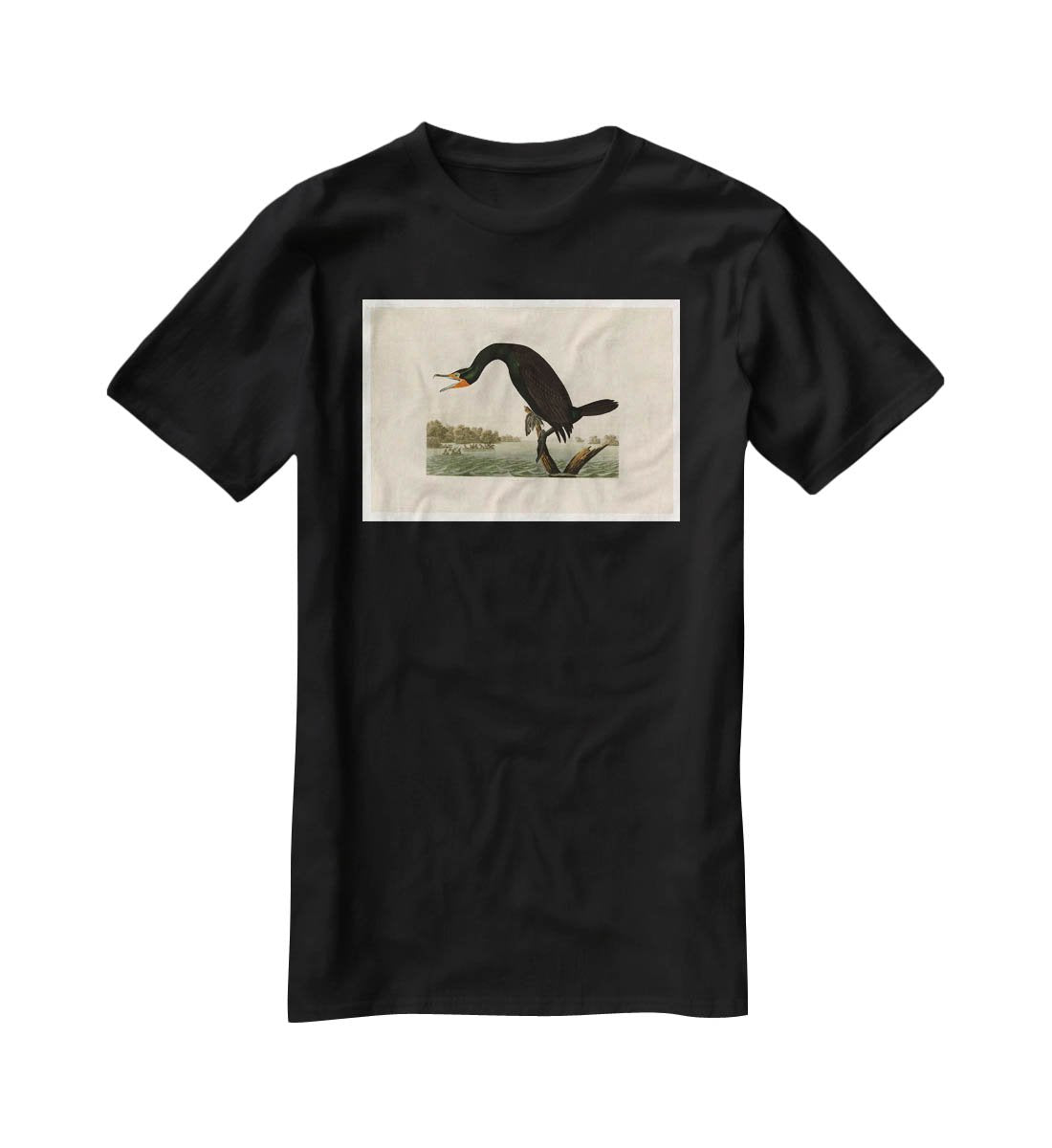 Florida Cormorant by Audubon T-Shirt - Canvas Art Rocks - 1