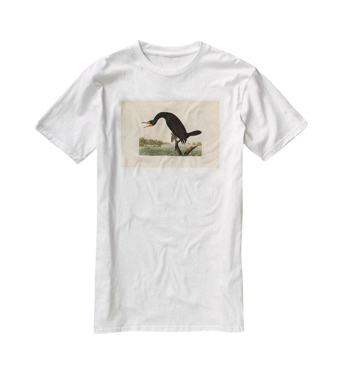 Florida Cormorant by Audubon T-Shirt - Canvas Art Rocks - 5