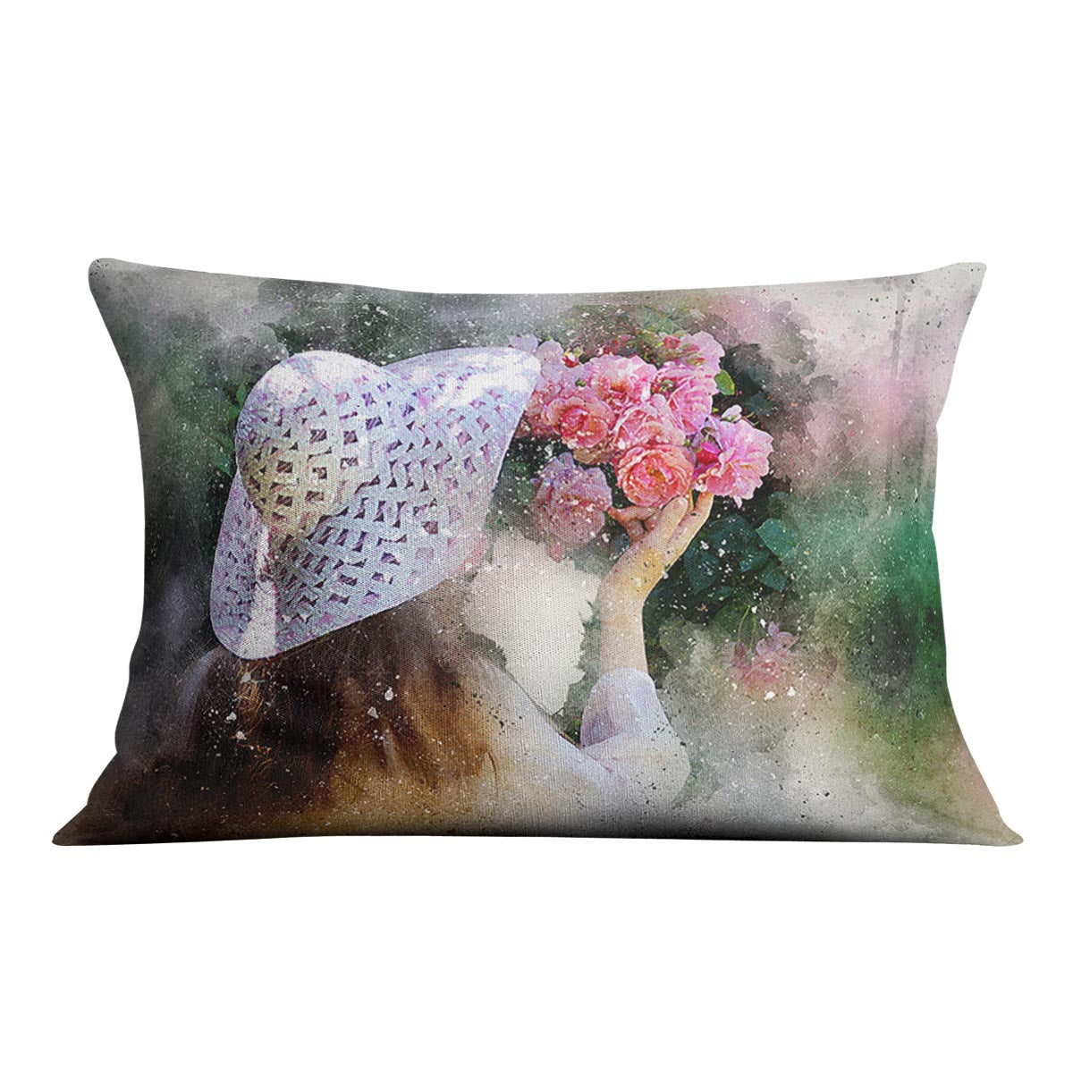 Flower Girl Painting Cushion