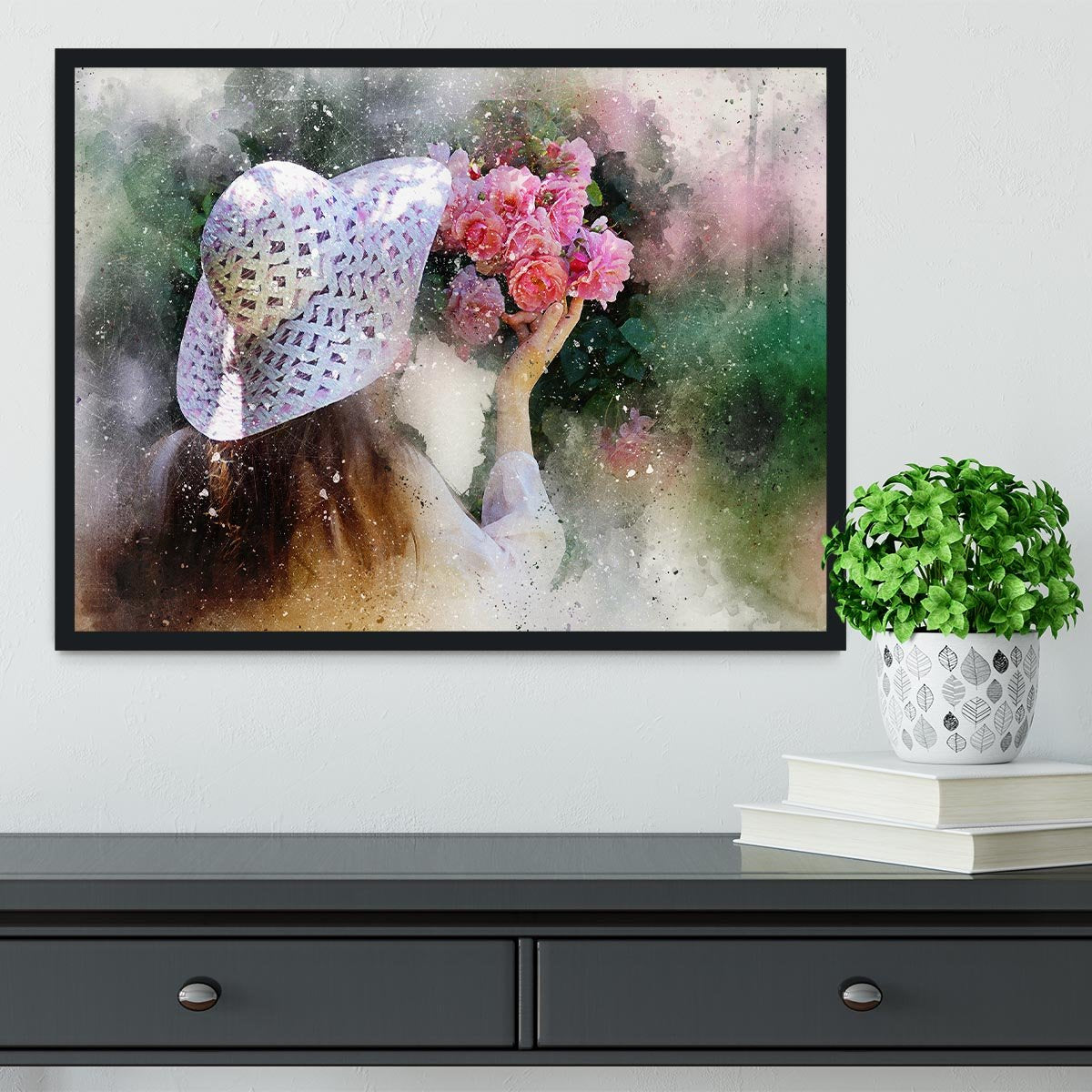 Flower Girl Painting Framed Print - Canvas Art Rocks - 2