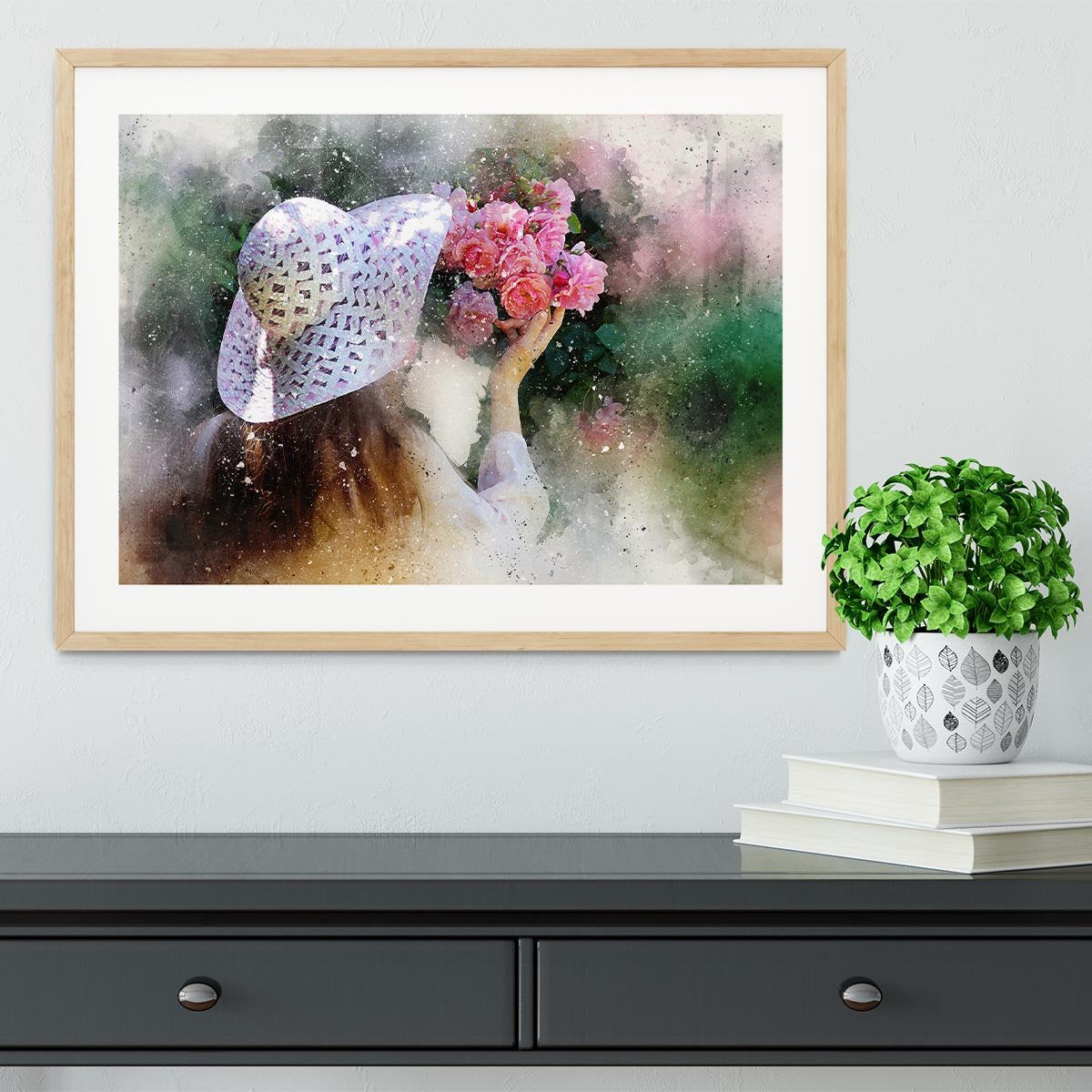 Flower Girl Painting Framed Print - Canvas Art Rocks - 3