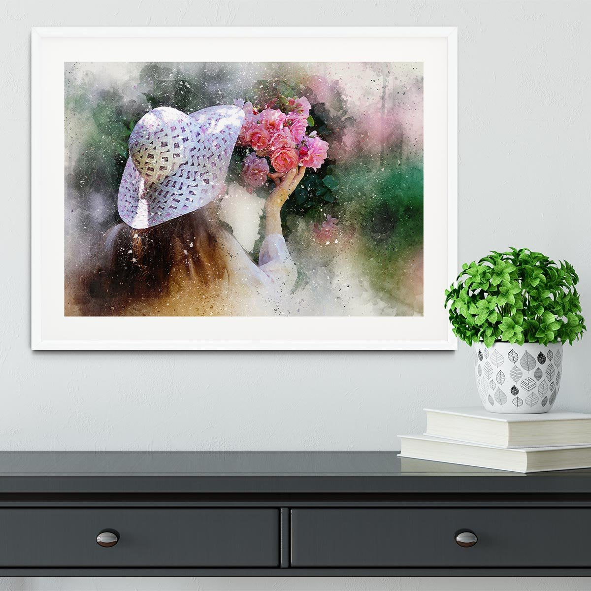 Flower Girl Painting Framed Print - Canvas Art Rocks - 5