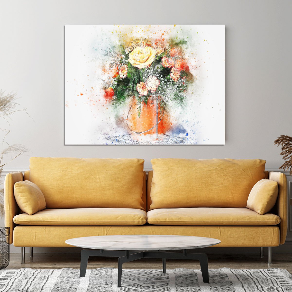 Flower Painting Canvas Print or Poster