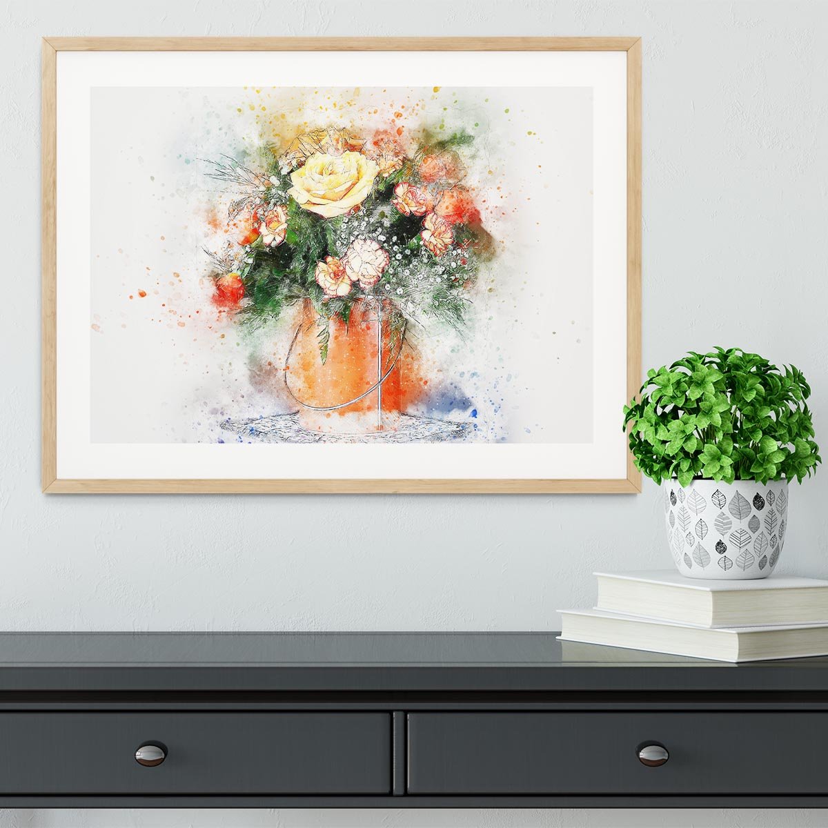 Flower Painting Framed Print - Canvas Art Rocks - 3
