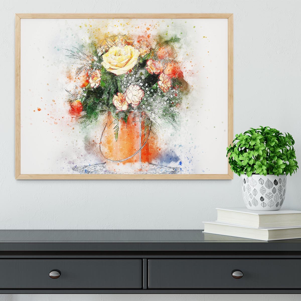 Flower Painting Framed Print - Canvas Art Rocks - 4