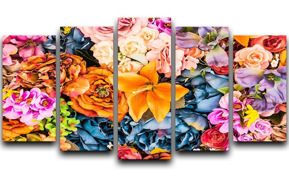 Flower background 5 Split Panel Canvas  - Canvas Art Rocks - 1