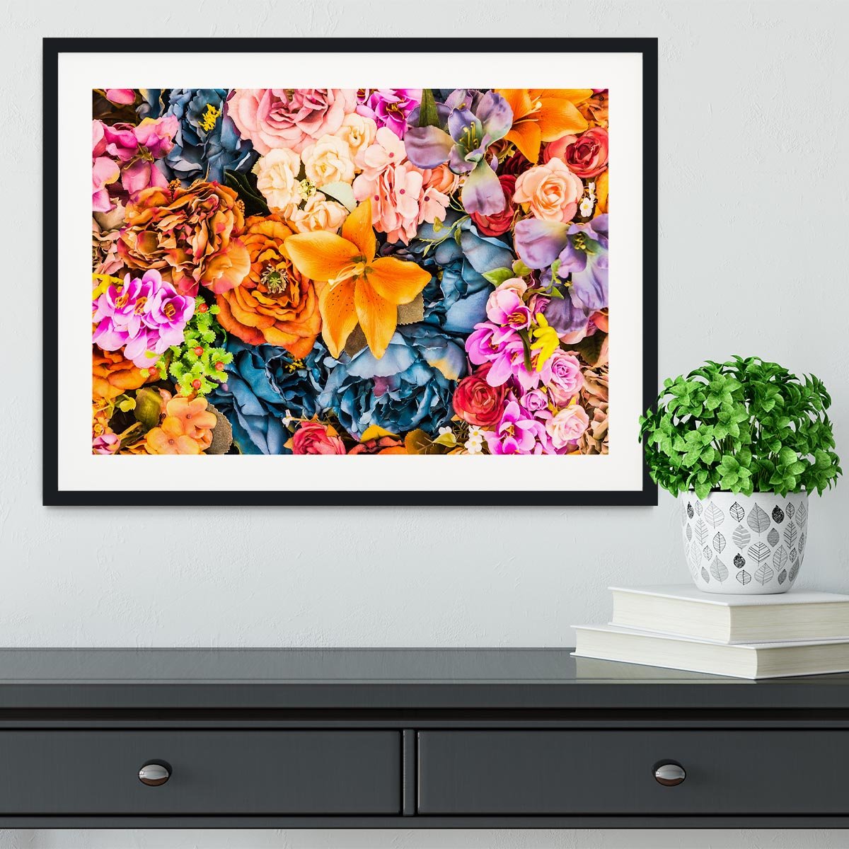 Flower background Framed Print - Canvas Art Rocks - 1