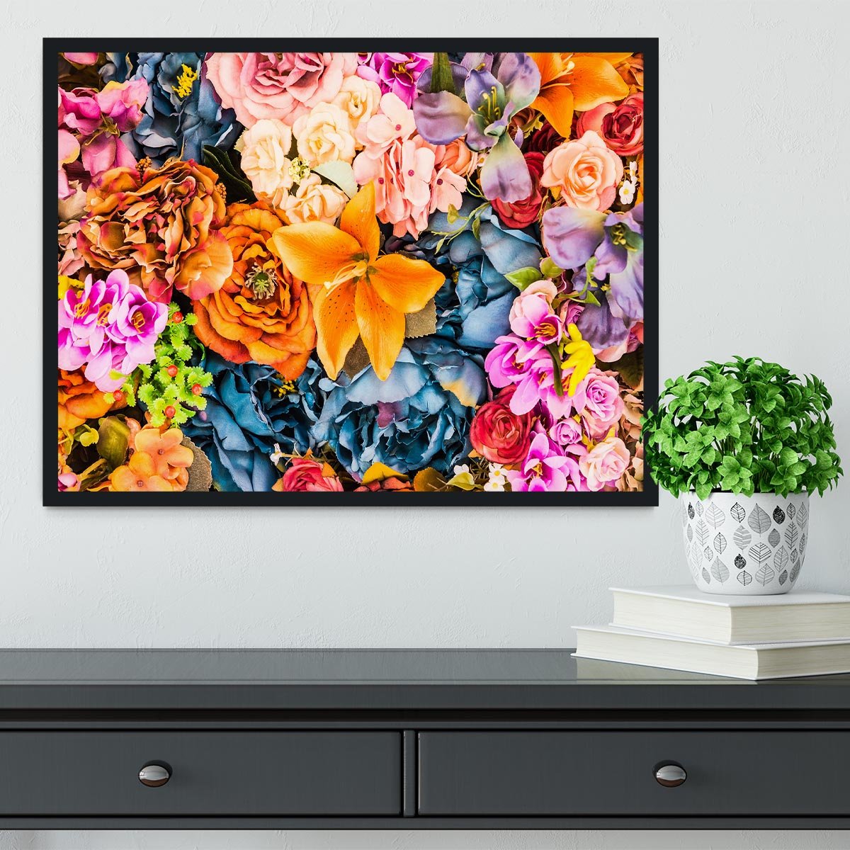 Flower background Framed Print - Canvas Art Rocks - 2