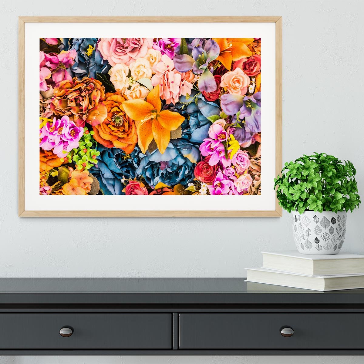 Flower background Framed Print - Canvas Art Rocks - 3