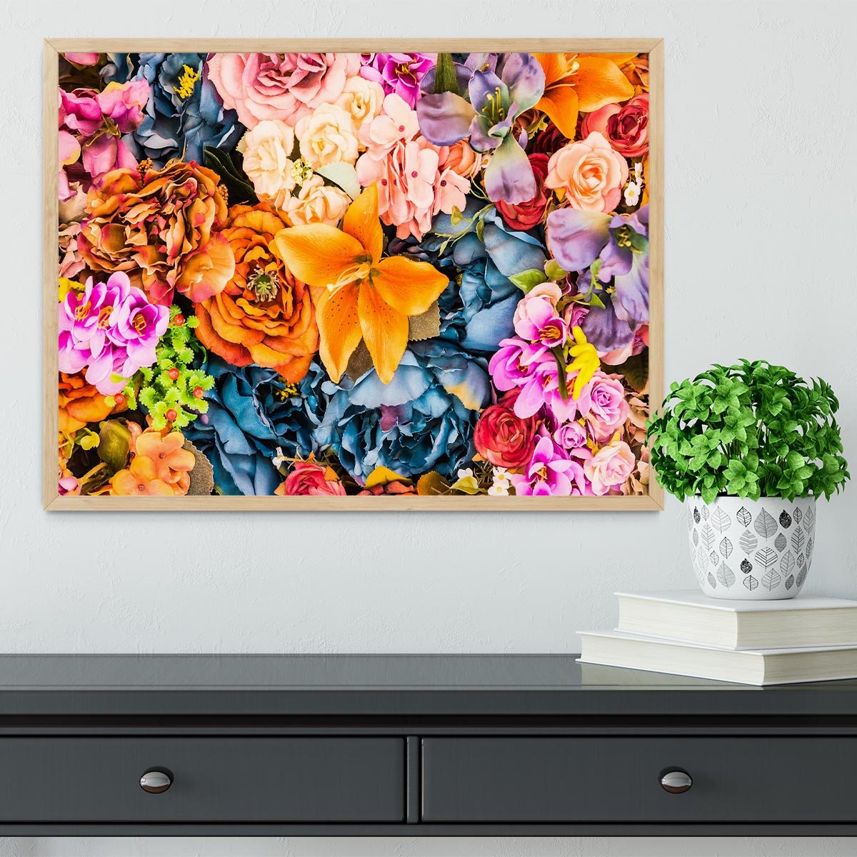 Flower background Framed Print - Canvas Art Rocks - 4