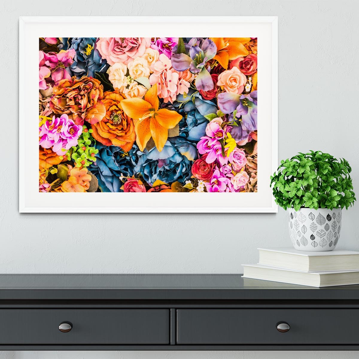 Flower background Framed Print - Canvas Art Rocks - 5