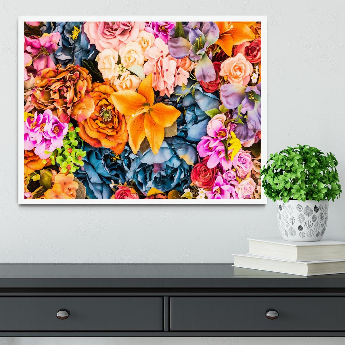 Flower background Framed Print - Canvas Art Rocks -6