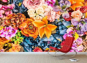 Flower background Wall Mural Wallpaper - Canvas Art Rocks - 2