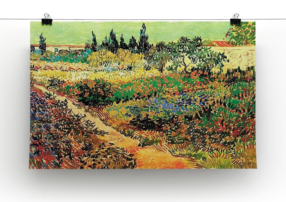 Flowering Garden with Path by Van Gogh Canvas Print & Poster - Canvas Art Rocks - 2