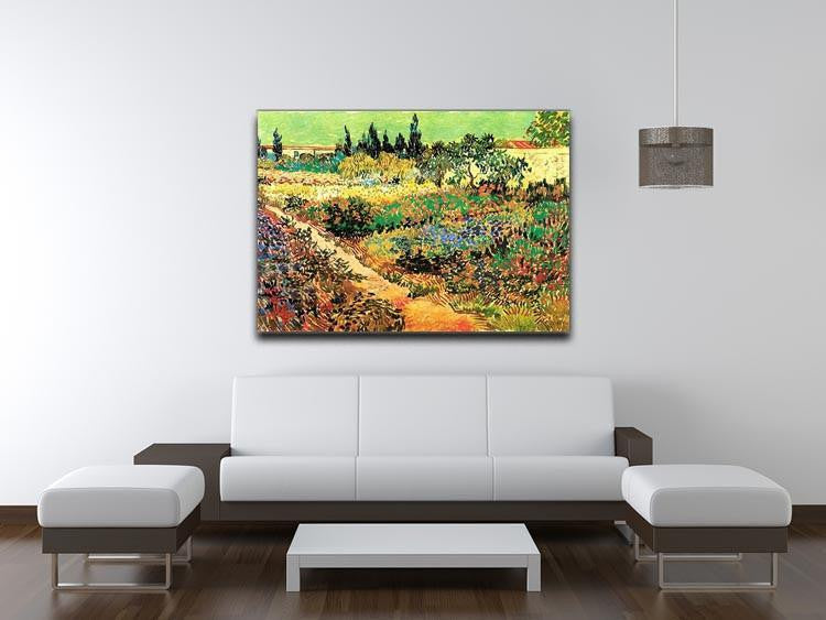 Flowering Garden with Path by Van Gogh Canvas Print & Poster - Canvas Art Rocks - 4
