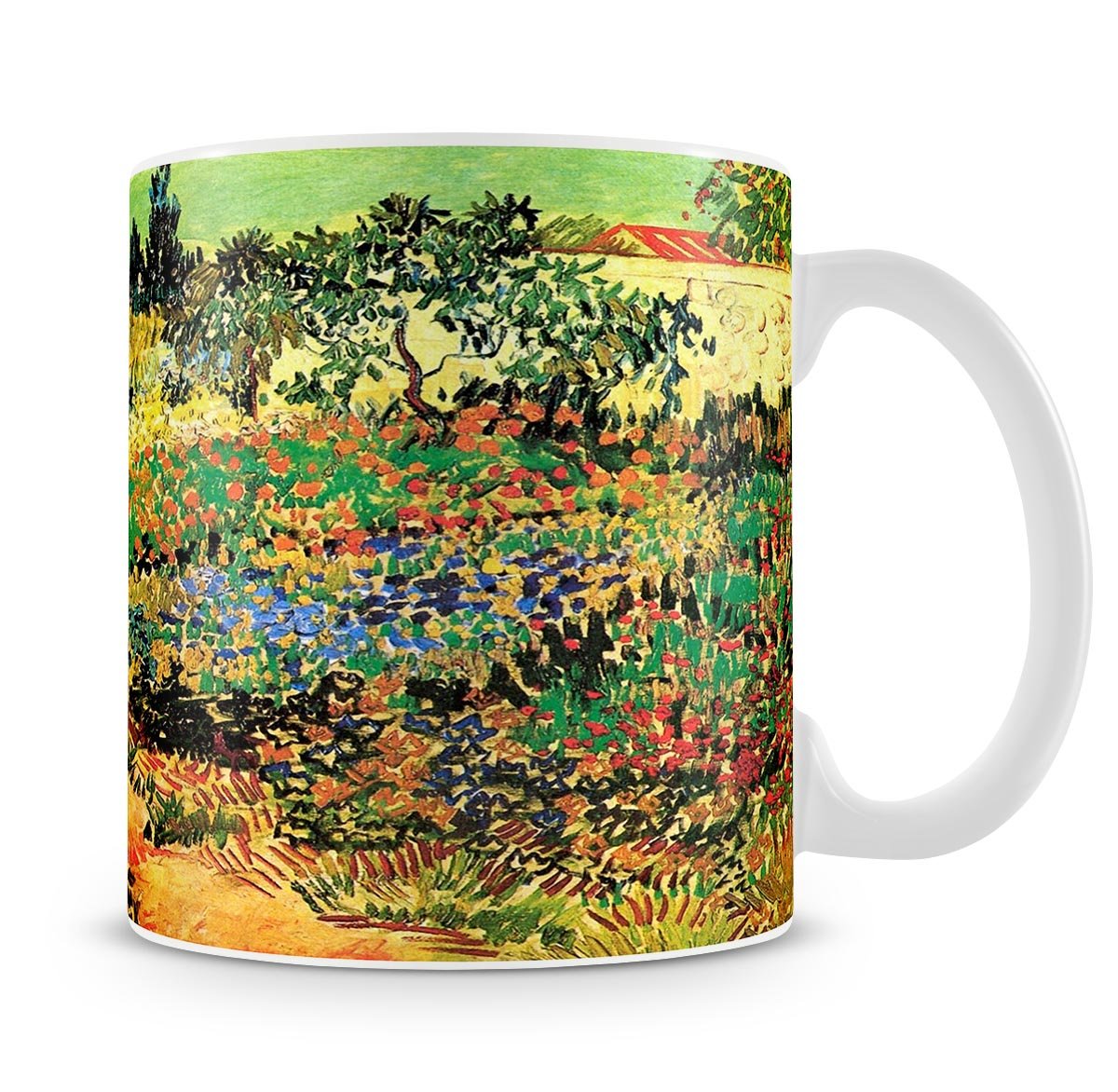 Flowering Garden with Path by Van Gogh Mug - Canvas Art Rocks - 4