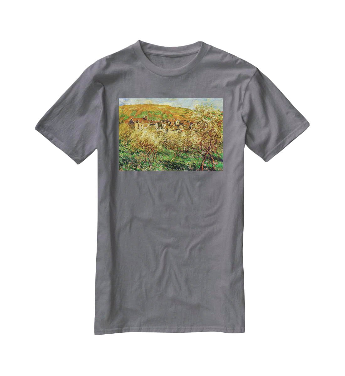 Flowering apple trees by Monet T-Shirt - Canvas Art Rocks - 3