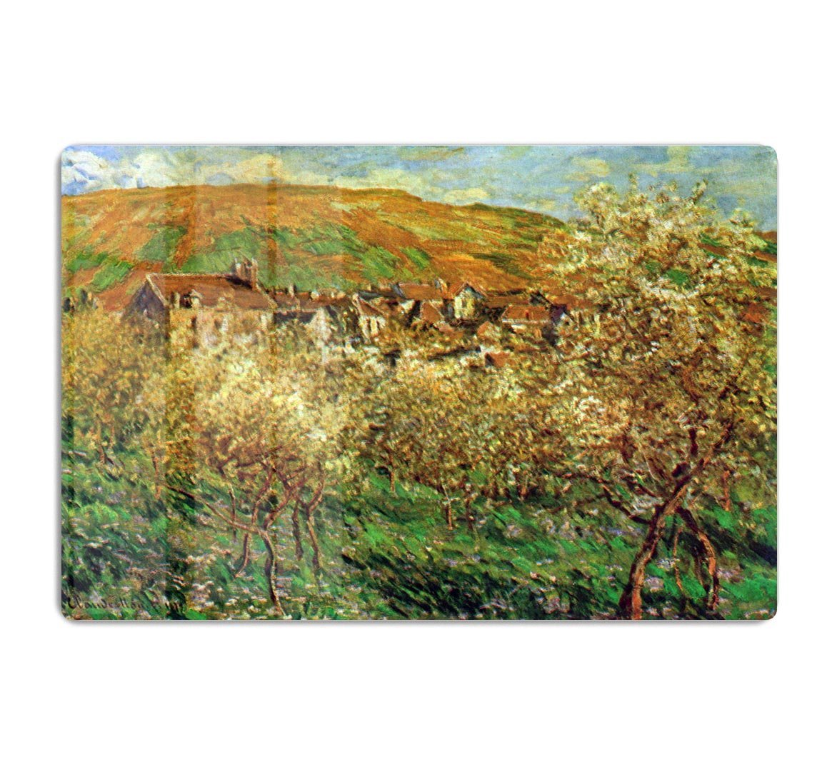 Flowering apple trees by Monet HD Metal Print