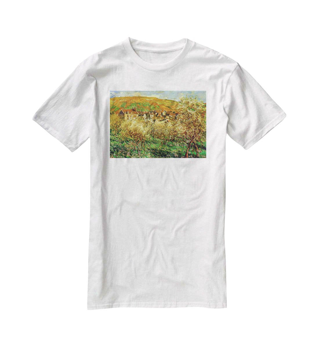 Flowering apple trees by Monet T-Shirt - Canvas Art Rocks - 5