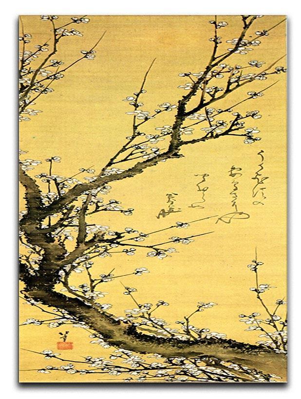Flowering plum by Hokusai Canvas Print or Poster  - Canvas Art Rocks - 1